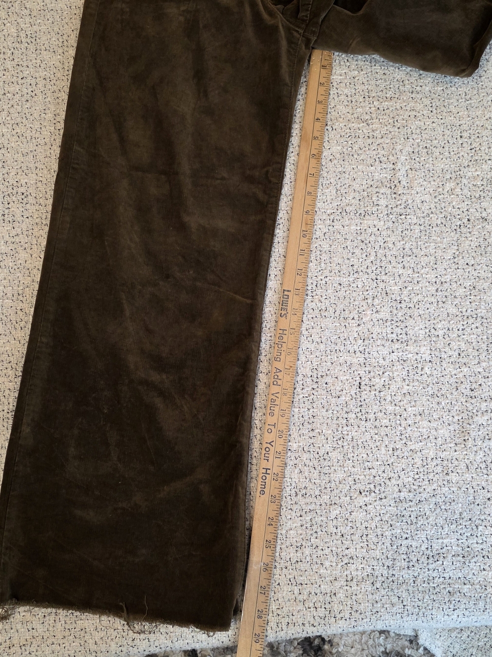 KUT From The Kloth Meg Brown Corduroy Wide Leg Raw Hem Pants Size 8 - Picture 3 of 7